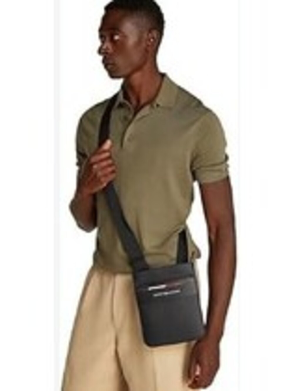 Tommy Hilfiger Men’s Foundation Mini Crossbody Bag, Black (Black), One Size